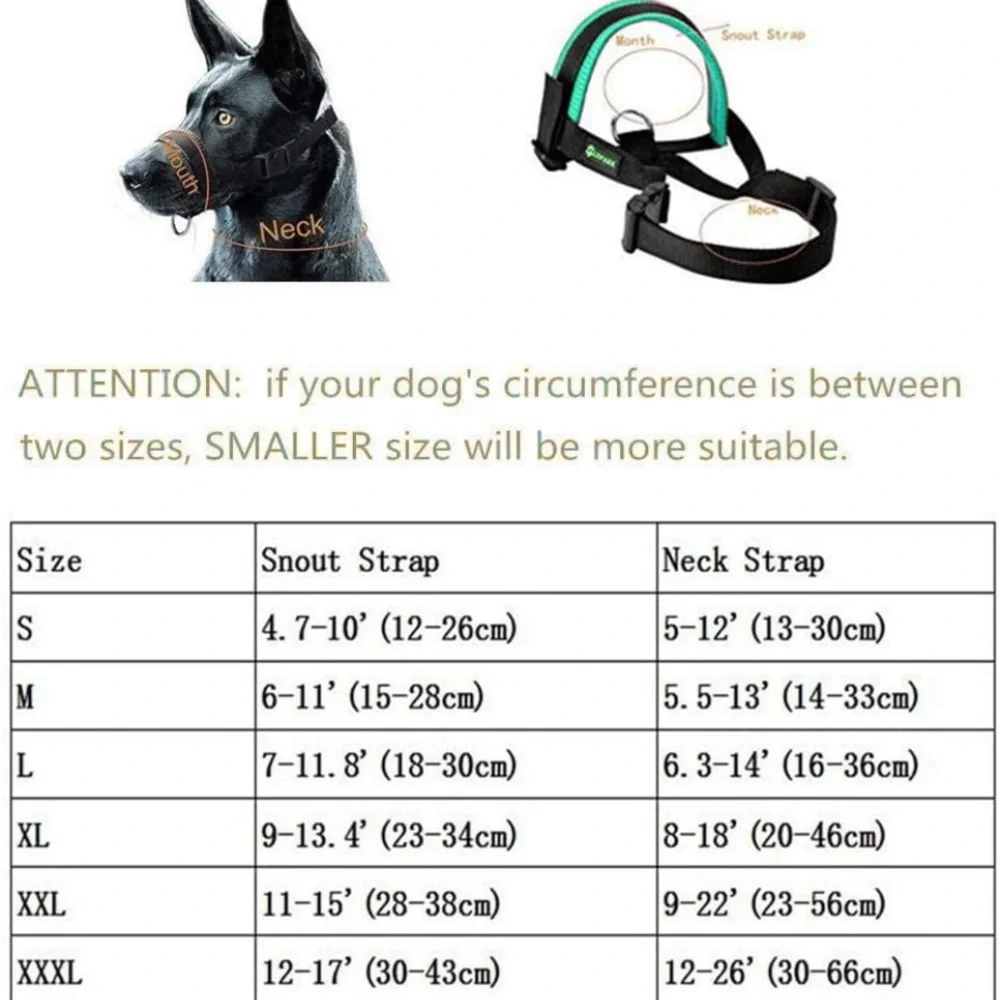 New Lepark Nylon Dog Muzzle for Large Dogs Prevent from Biting